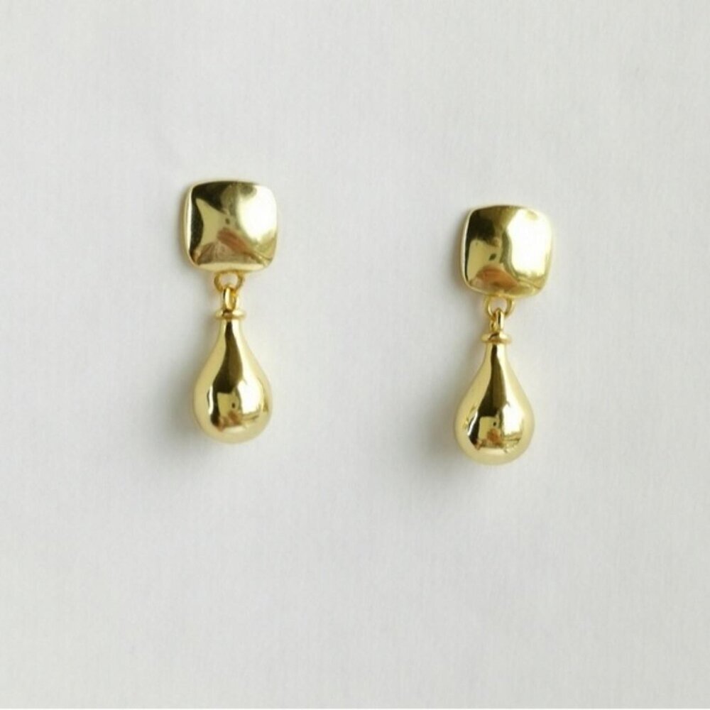 70s Retro Earrings in 14k Gold Vermeil on Sterling Silver